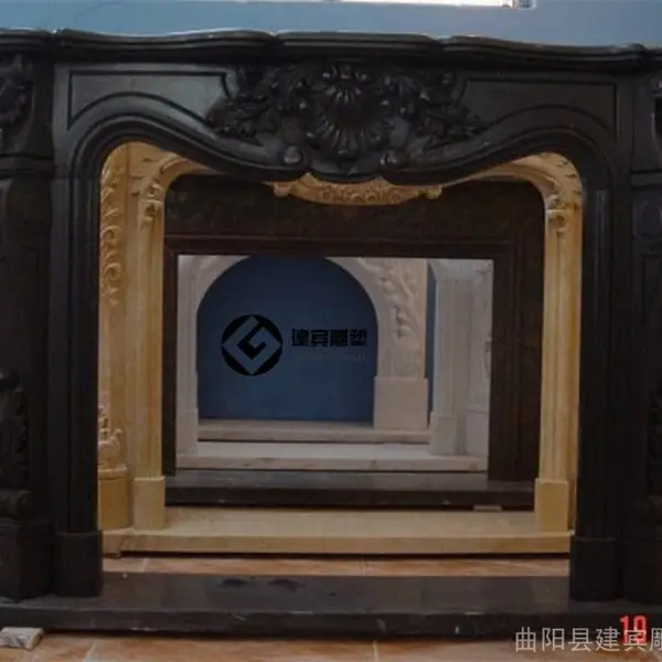 供应大理石欧式石雕壁炉框/壁炉框定做