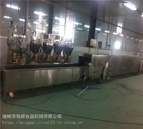 肉丸成型蒸煮冷却流水线厂家 全自动肉丸生产线