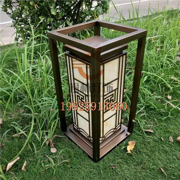 非标灯具定制特色仿云石镂空灯中灯落地灯个性柱头灯花园装饰草坪灯