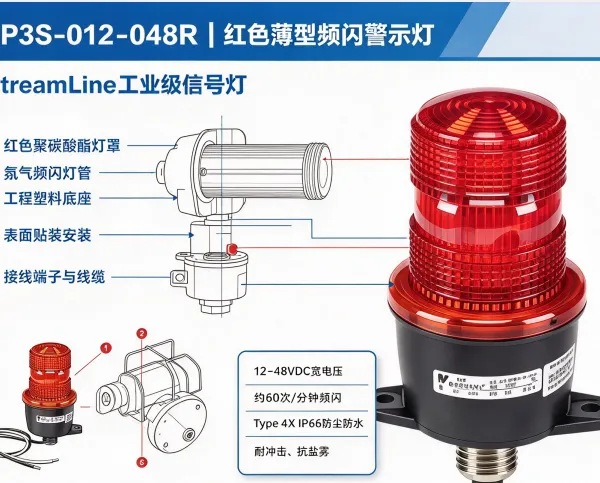Federal Signal防爆氙气频闪警示灯151XST-120R(红色,120VAC)