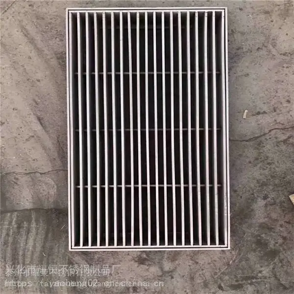 耀恒 加厚不锈钢拉丝格栅方形地漏 卫生间直通式自封防臭线型格栅