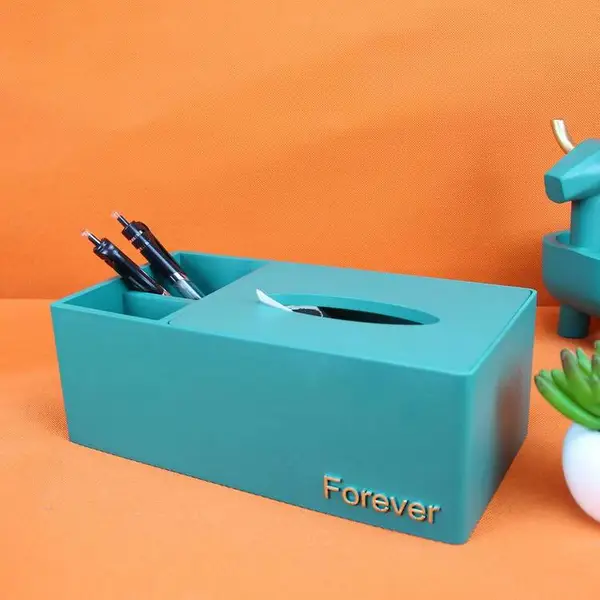 FOREVR 纸巾盒收纳 现代简约风桌面摆件 创意收纳美陈饰品