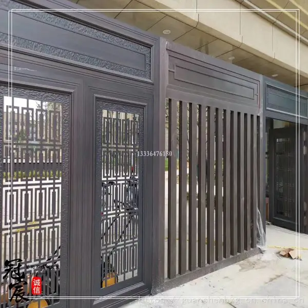 304不锈钢门定制酒店房地产接待中心通花花格装饰玻璃不锈钢大门