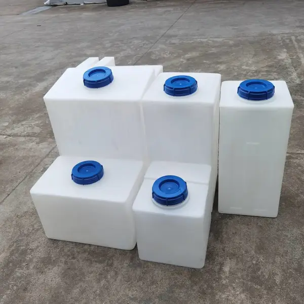 塑料容器方形加药箱PE材质圆形溶盐箱加药搅拌桶平底200L