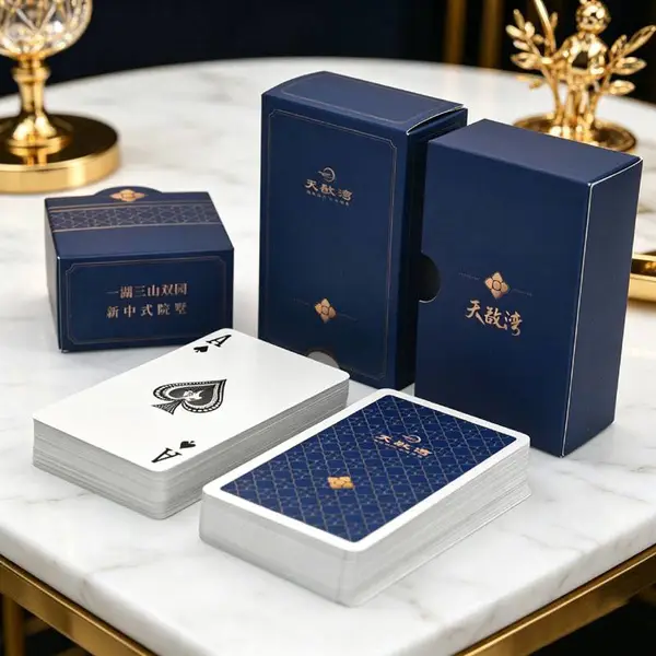 掼蛋扑克牌定制礼盒烫金加厚黑芯纸礼品扑克定制广告扑克牌