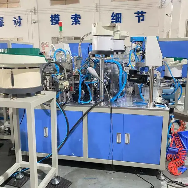 骏晟达非标自动化家居五金铰链H款直臂穿一二钉装兜自动组装机