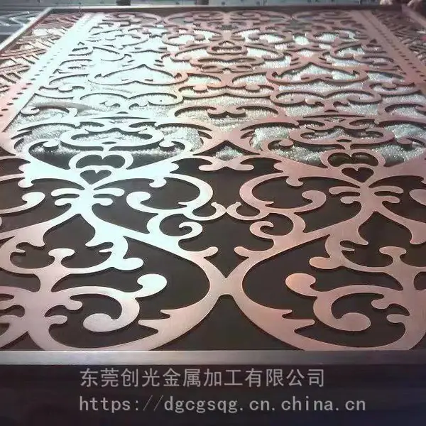 花格不锈钢屏风玫瑰金红古铜色不锈钢屏风加工定制