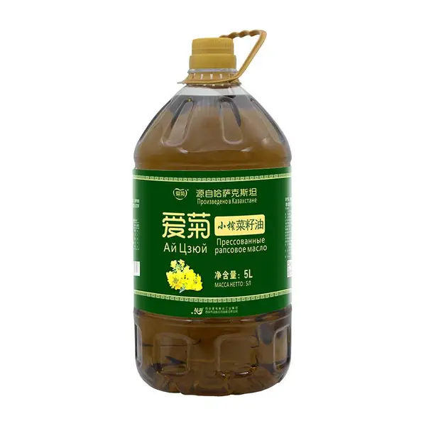 爱菊 小榨菜籽油5L 哈萨克斯坦进口原料 浓香压榨食用油