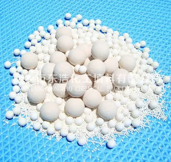 惰性氧化铝瓷球、高铝瓷球、催化剂支撑瓷球生产厂家、品牌:东浩
