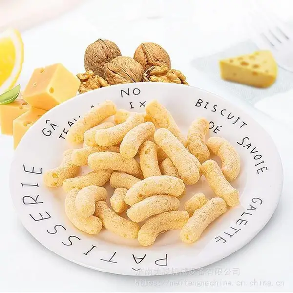 膨化嘉宝手指泡芙条生产机械 网红零食玉米芝士球加工设备