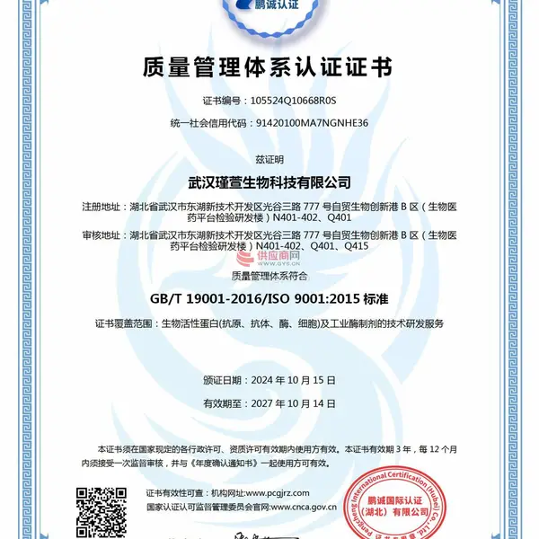 质量管理体系认证ISO9001