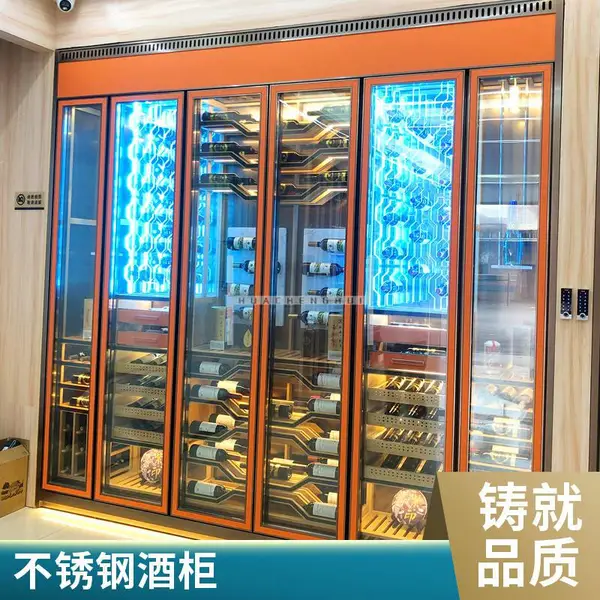 不锈钢(常温/恒温)酒柜、装饰柜、弧形(异型)柜 定制