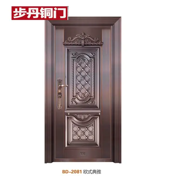 步丹铜门不锈钢铜门防盗门工程门别墅大门进户门浙江铜门厂家定制