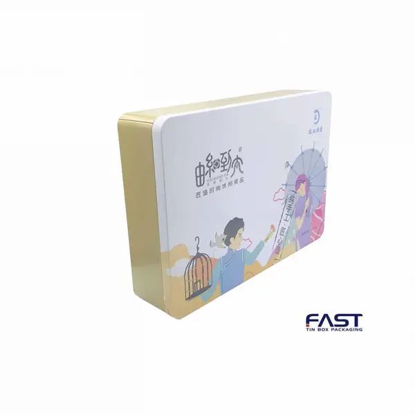 广式六个装月饼铁盒包装 酒店高端礼品包装铁盒