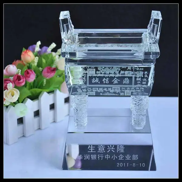 焕环祥工艺 乘风破浪帆船摆件订制 水晶鼎礼品定做