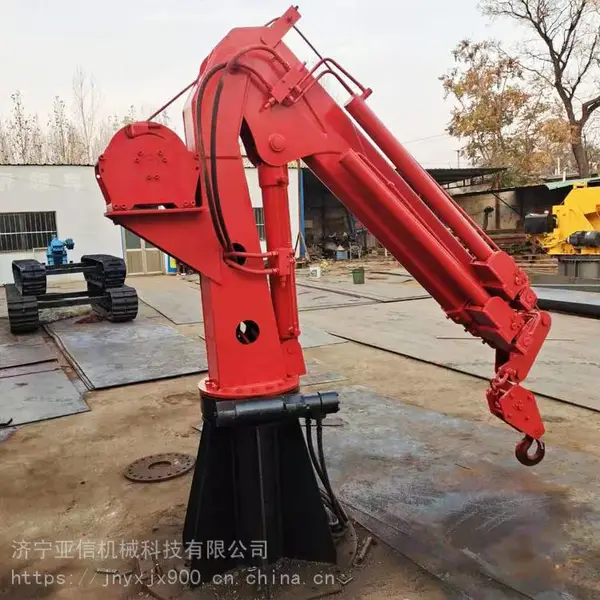轻卡加装折叠起重机 液压伸缩折臂吊 免费安装折叠吊机