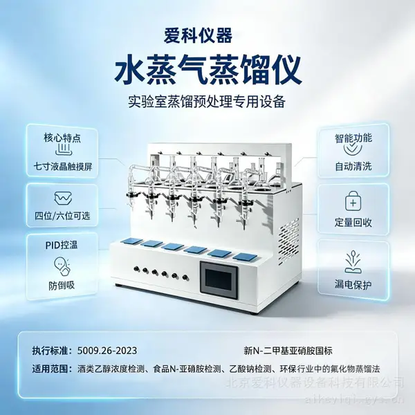 全自动水蒸气蒸馏仪 水蒸气蒸馏仪 爱科 QZL-600