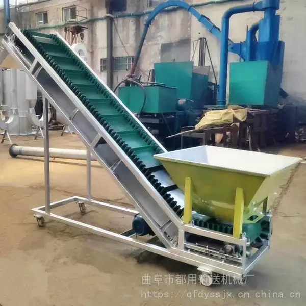 陶粒颗粒皮带输送机U型粮食传送带15米长沙土皮带机
