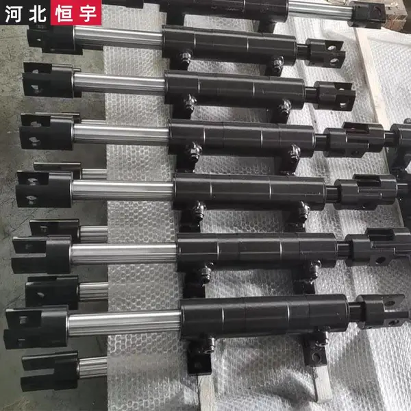 恒宇加工1.6米钢珠自锁式液压油缸 plc控制载重2吨液压缸