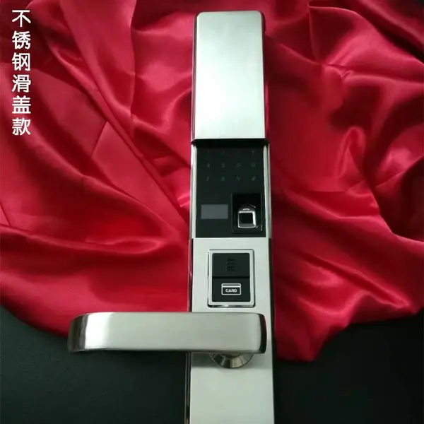 智能指纹密码门锁入户防盗铁门安装电子刷卡锁多层防护不锈钢加厚