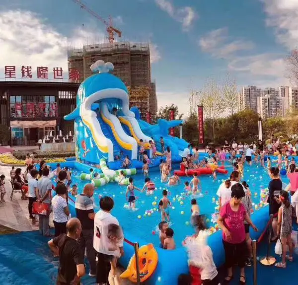 水上乐园出租景区水上闯关租赁长期水上滑梯道具租赁供应