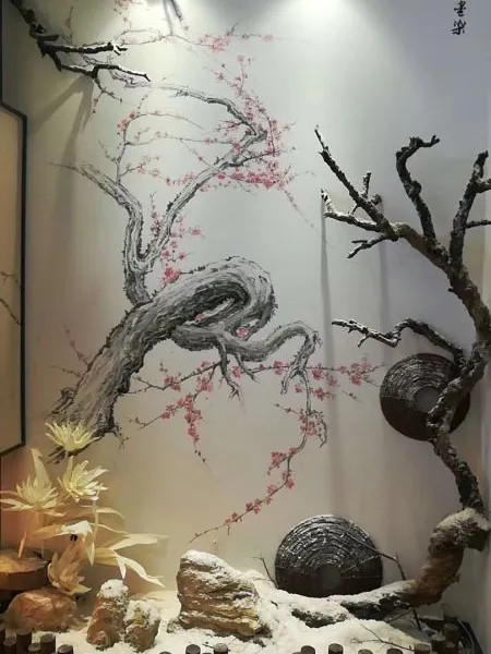 餐厅布景商场美陈微景观制作商场造景餐厅布置节日