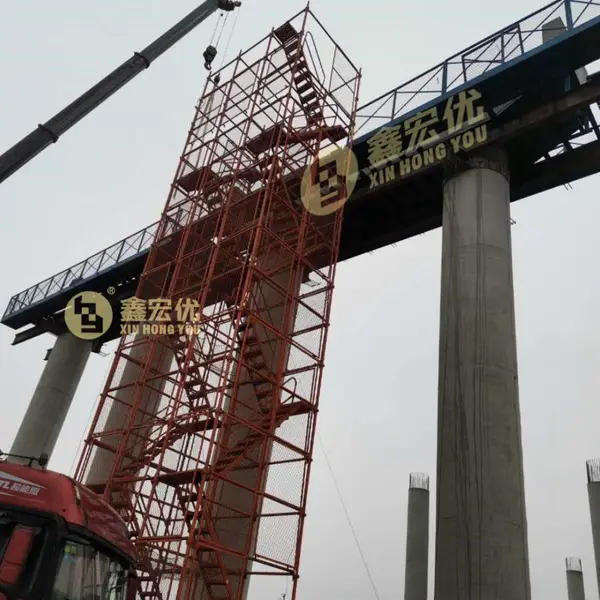鑫宏优 盖梁安全施工平台 桥梁高空作业平台 可定制加配梯笼