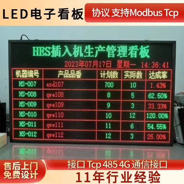 led单红显示屏 P10高亮电子走字屏 户外单色生产看板