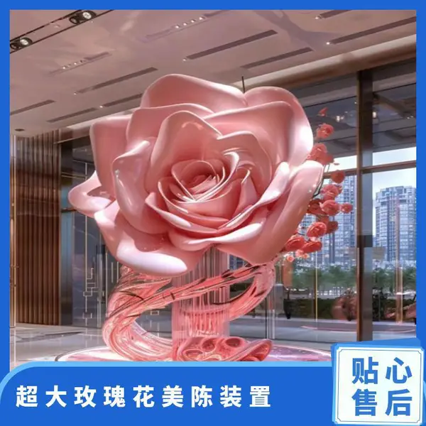超大玫瑰花美陈装置 景区 商场设备 按需定制组欧梵