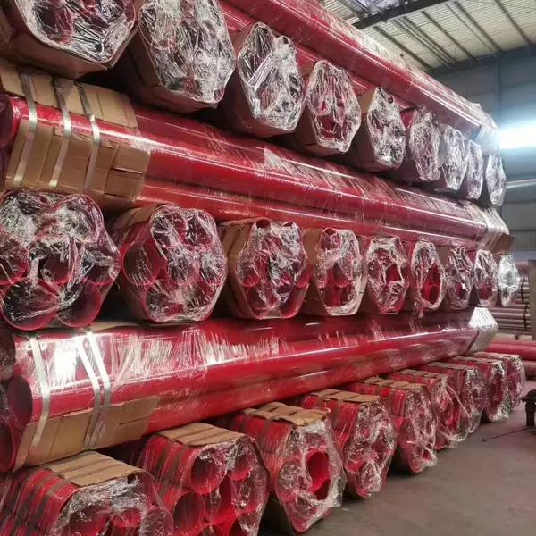 重庆内外涂覆钢管,环氧树脂复合钢管,地铁用红色消防管,抗阻燃,耐腐蚀,***格