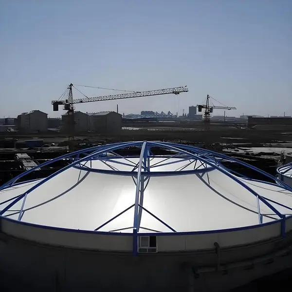 贵州膜结构大型设施污水池反吊膜加盖排污池雨棚污水处理厂顶棚