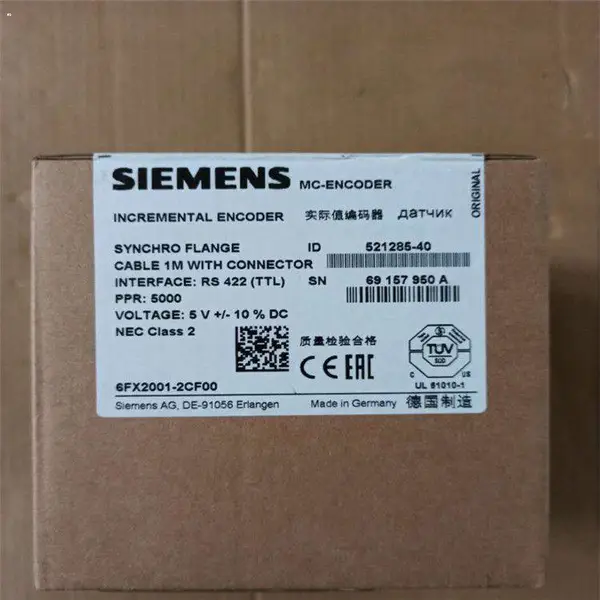 增量编码器 6FX2001-2CF00 冲/转 同步法兰 轴 6mm 工作电压 5V