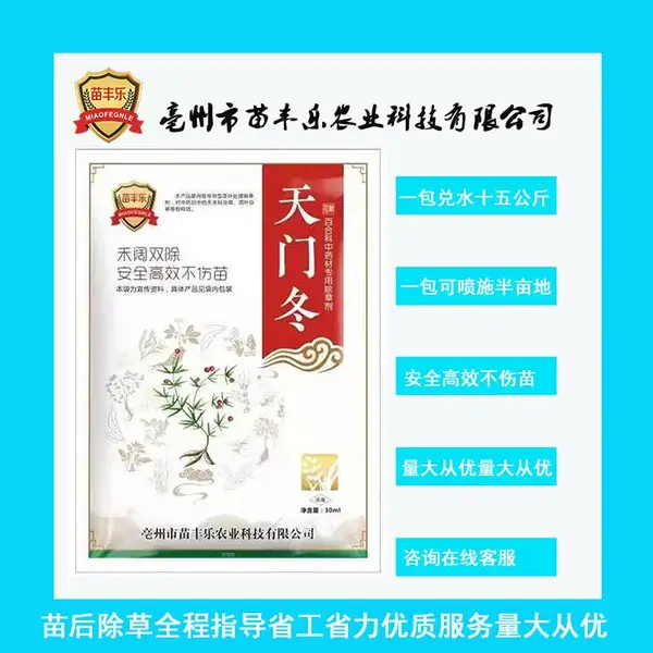 天门冬除草剂天门冬苗后专用除草剂禾阔双除天门冬除草剂