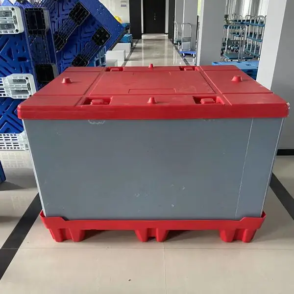 【天地盖】 1000mmx1000mm 吹塑九脚 带围板 包装箱 物流周转 可定制