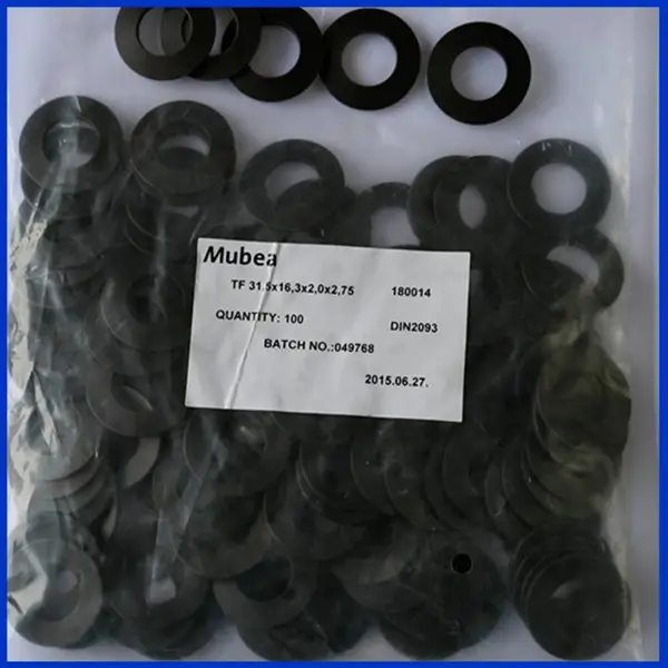 MUBEA31.5*16.3*2德国慕贝尔原装进口碟形弹簧、BT30主轴弹簧、碟簧、弹片