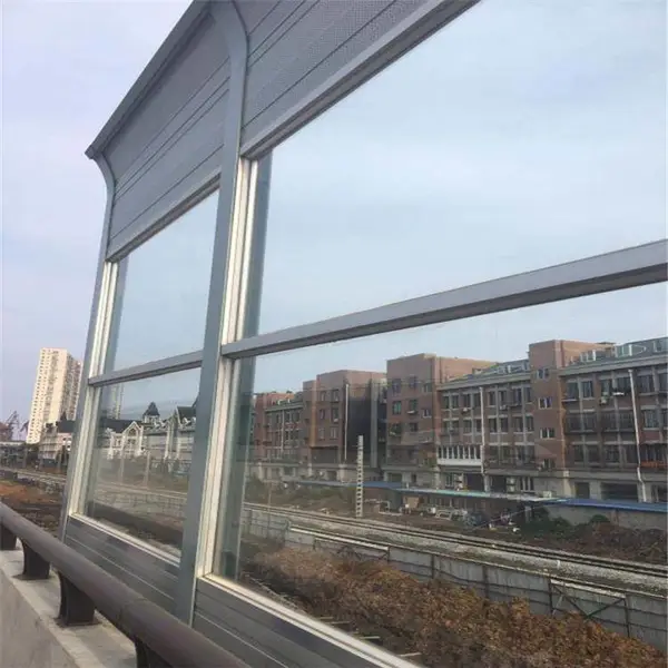 美观吸声墙 安装便捷高速隔音屏 玻璃棉公路透明声屏障 喜振出品