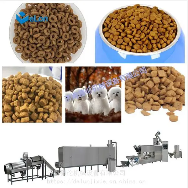 三文鱼颗粒猫粮生产机器,虾味双螺杆膨化猫粮生产流水线