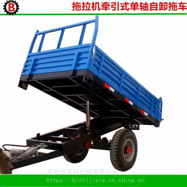 小型自卸拖车_宾利机械定做拖车_农用拖车_企业直销