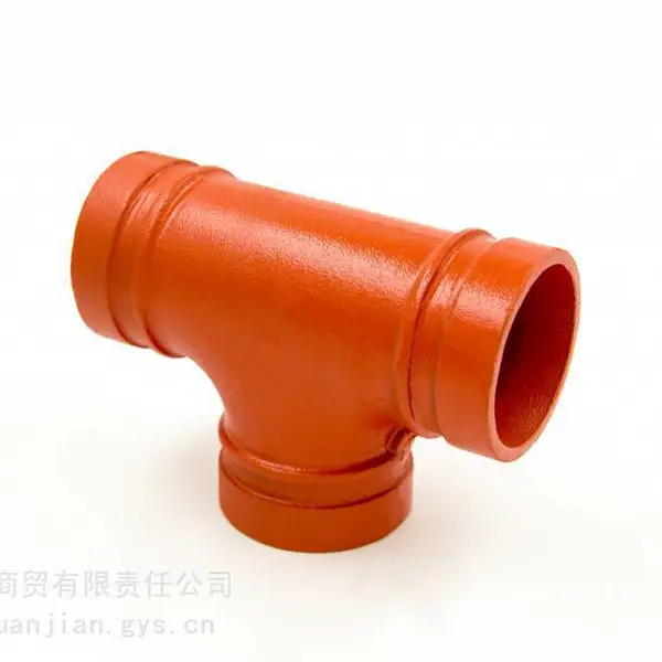 建支沟槽管件卡箍弯头红色消防喷淋管件球墨铸铁配件现货DN100