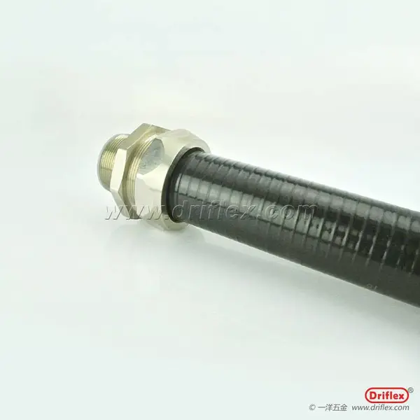 单勾加棉线平包管穿线软管,喷码机设备穿线用,配套不锈钢接头