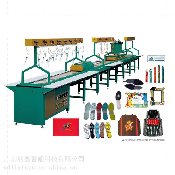 东莞PVC鞋底流水线 全自动PVC鞋底流水线 硅胶鞋底滴塑机