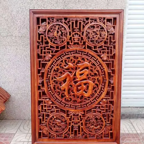 成都中式实木大花窗/雕刻实木花窗/浮雕中式花窗