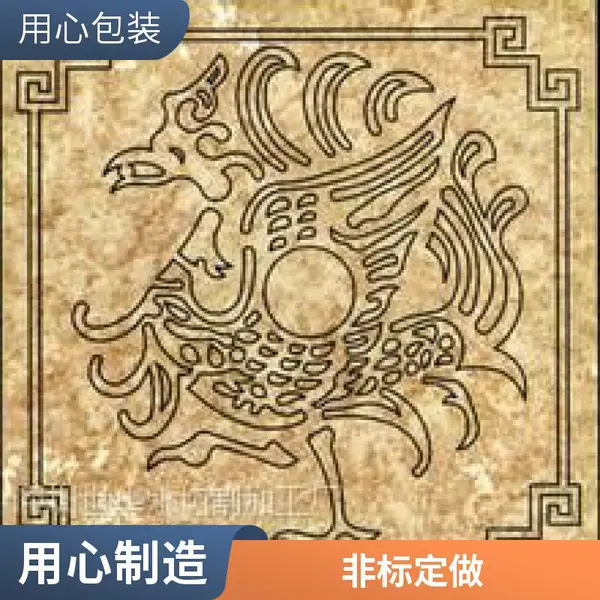 大理石水切割加工厂 水刀切割石材拼花 不锈钢板镂空雕花定制