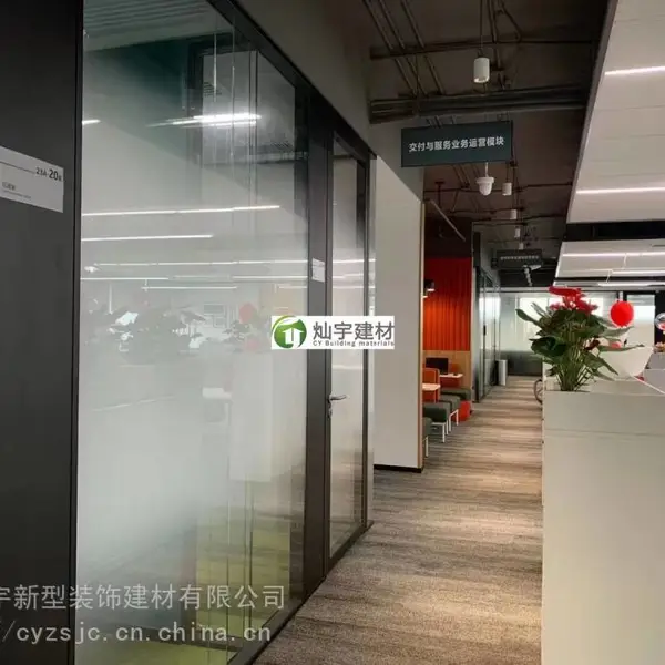钢质框耐火玻璃系统隔墙|高隔断|办公隔断|安装生产商苏州灿宇新型建材