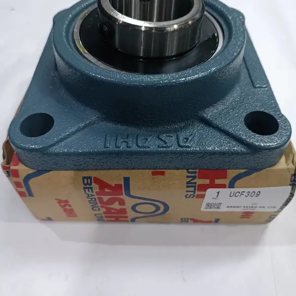 日本原装进口ASAHI UCF309方形法兰座式带座轴承