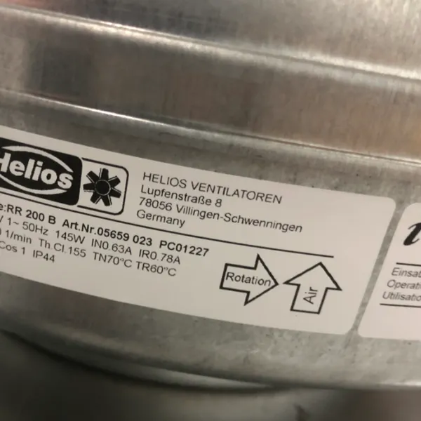 优势供应 HELIOS VENTILATOREN 风机 RR 200 B