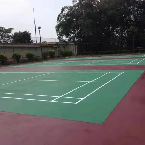 南宁上林透水颗粒铺设,南宁上林球场地坪漆报价 丙烯酸球场材料