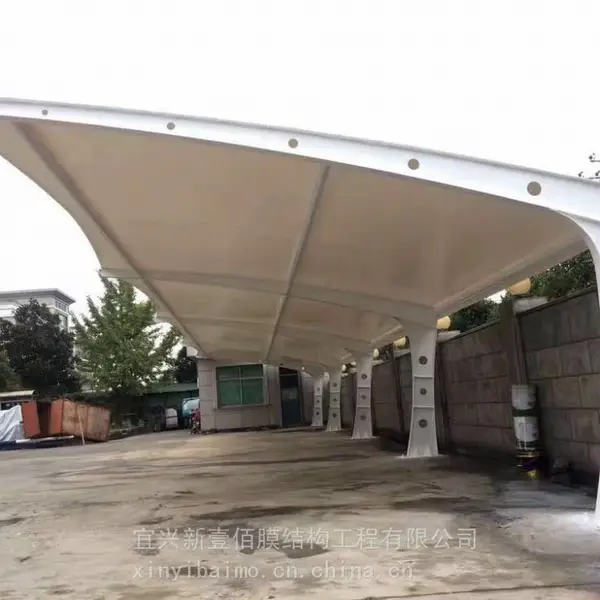 膜结构停车棚汽车棚户外停车遮阳雨棚户外大型停车棚景观棚