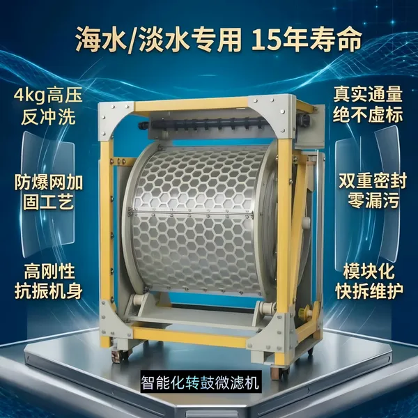 鑫乡科技养殖微滤机 循环水污水处理 自动化反冲洗 海水耐腐蚀