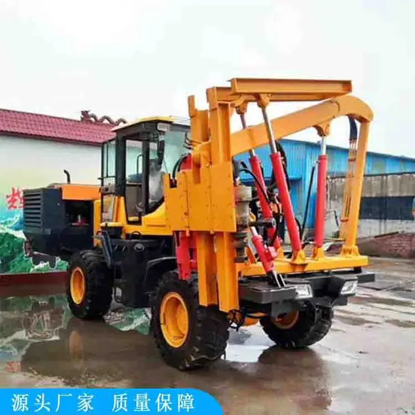 鼎东护栏打桩机 护栏打拔钻一体机价格 高速公路护栏打桩机厂家